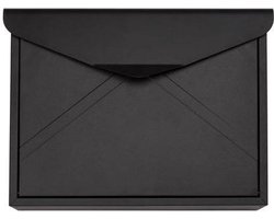 Perel Brievenbus Verona, wand- en paalmontage, envelopvorm, incl. 2 sleutels, afmetingen (H x B x D) 38 x 29 x 11.5 cm, gegalvaniseerd staal, mat zwart
