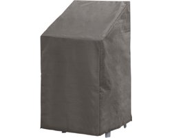 Perel Buitenhoes voor stapelstoelen, voor 4-6 gestapelde stoelen, grijs, 66 cm x 66 cm x 128 cm