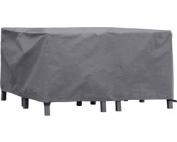 Perel Buitenhoes voor tuinset, grijs, rechthoekig, 200 cm x 150 cm x 75 cm