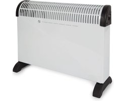 Perel Convectorkachel met turboventilator,, elektrische verwarming, elektrische kachel, radiator met drie warmtestanden voor ruimtes tot 60 m³, voor binnen, thermostaat, 2000 W