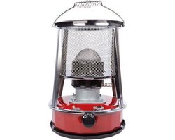 Perel Draagbare kerosine- of petroleumkachel, ontworpen voor buitengebruik, met lont, 2600 W, zichtbare brandstoftank voor eenvoudige peilcontrole, robuust en betrouwbaar, handige draaggreep, ideaal voor kamperen, tuin of bouwplaatsen, Ø33 x 45 cm