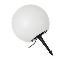 Perel Lichtbol voor tuin, kogellamp met grondpen, gebruik binnen en buiten, Ø 38 cm, 3 m voedingskabel, fitting E27, IP65, wit