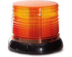 Perel Oranje led-zwaailicht, inclusief usb-C kabel en usb-C naar usb-A converter, met schroef-, magneet- en zuignapbevestiging