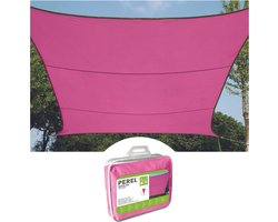 Perel Schaduwdoek, waterafstotend, 3.6 x 3.6 m, 160 g/m², polyester, vierkant, fuchsia