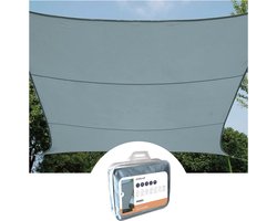 Perel Schaduwdoek, waterafstotend, 3.6 x 3.6 m, 160 g/m², polyester, vierkant, lichtgrijs