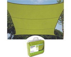 Perel Schaduwdoek, waterafstotend, 3.6 x 3.6 m, 160 g/m², polyester, vierkant, limoengroen