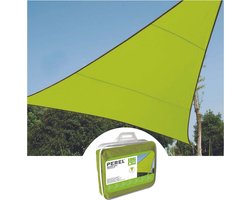 Perel Schaduwdoek, waterafstotend, 3.6 x 3.6 x 3.6 m, 160 g/m², polyester, driehoek, limoengroen