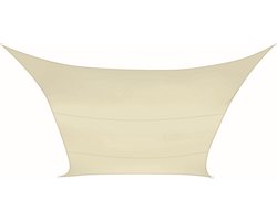Perel Schaduwdoek, waterafstotend, 5 x 5 m, 160 g/m², polyester, vierkant, crème