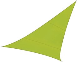 Perel Schaduwdoek, waterafstotend, 5 x 5 x 5 m, 160 g/m², polyester, driehoek, limoengroen