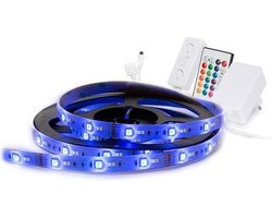 Perel Set met smart WiFi-ledstrip, 450 leds, instelbare helderheid en kleurtemperatuur, 5 meter lang, RGB-kleuren, warmwit en koudwit, creëer de perfecte sfeer met Tuya®-app bediening