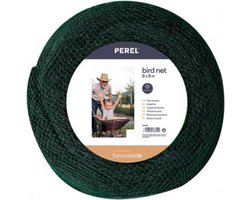 Perel Vogelnet, polyester, maaswijdte 2 cm², 8 x 8 m, groen
