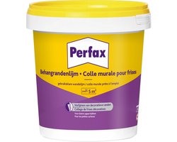 Perfax Behang randenlijm 750 g | Behang randenlijm met borstel | Hoge Precesie voor ultiem gebruiksgemak.