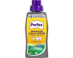 Perfax DecoMix 500 g Glasweefsel | Behanglijm concentraat flacon | Opbergbare Behanglijm concentraat | Makkelijk Mixbare Behanglijm | 80% minder plastic verbruik.