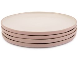 Perfect Plates Dinerborden, Set van 4 Stuks, Keramiek, Roze, 27 cm - Jamie Oliver | Big Love