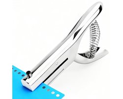 Perforator - Metalen tang voor één gat - Perforator - Krachtige perforator voor papier en kaarten - 6 mm - Gemaakt van PVC-zinklegering - Kan tot 20 vellen papier tegelijk perforeren - Zilver