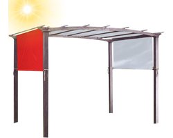Pergola Overkapping - Luifel Vervanging - Buiten Ontspannen - Waterdicht Oxford Doek - 3 x 24 m - Rood
