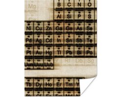 Periodiek systeem der elementen poster 120x160 cm - Foto print op Poster (wanddecoratie woonkamer / slaapkamer) XXL / Groot formaat!