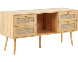 PEROTE - TV-meubel - Lichte houtkleur - Rotan