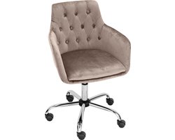 Perry-Bureaustoel Taupe Velours