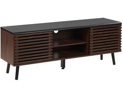 PERTH - TV-meubel - Donkere houtkleur - MDF