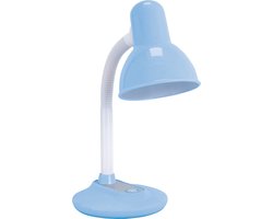 PESTO - Bureaulamp - E27 Fitting - Verstelbaar - Retro - Klassiek - Rond - Blauw