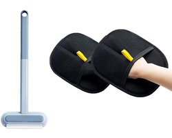 Pet Grooming Glove - Zachte Deshedding Borstel - Herbruikbaar - Voor huisdieren en meubels - Set van 3