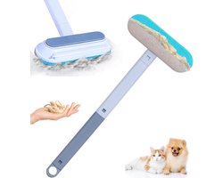 Pet Hair Remover - Dog Hair Remover For Couch - Extra Long Handle - Reusable Cleaning Tool - 17 Inch - 1 Stuk - Meubels Tapijt Kleding