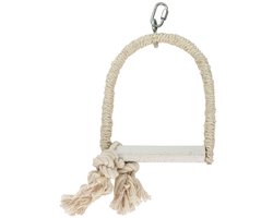 Pet Kerbl 83122 sisalschommel met kalkzitstang, 18 x 14 x 2 cm