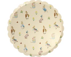 Peter Rabbit Dinerborden - Feestborden Kind - Kinderfeestje Vieren - Met Gingham Ontwerp - 12 stuks - Multicolor