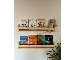 Pete's Home Deco-60cm-kinderboekenplank-wandplank-wandrek-boekenrek- hout-opbergplank-Kinderboekenrek-hangplank-kinderkamer-boekenkast-boekenplank