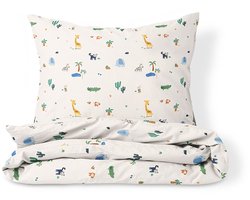 Petite Amélie Dekbedovertrekset – 120x150 cm – 100% Biologisch Katoen – Safari
