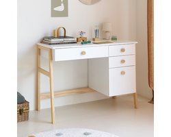 Petite Amélie Kinderbureau met lades «Cerise» | Wit
