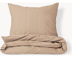 Petite Amélie Peuter dekbedovertrek 120x150 cm 'Stripes' – Kinderdekbedovertrek met kussensloop 50x60 cm – 100% biologisch katoen – Handige instopstrook – Wasbaar op 60°C – Volg de strepen naar droomland