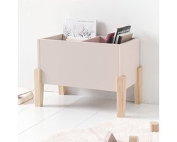 Petite Amélie ® Speelgoedkist Kinderen - Roze - Opbergkist met 2 Vakken - Genoeg Ruimte voor alle favoriete Boeken, Speelgoed of Knuffels - H.38x B.53x D.31,5 cm