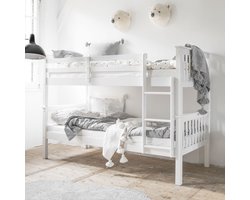 Petite Amélie Stapelbed 200x90 cm - Deelbaar stapelbed - Eenvoudig om te bouwen tot 2 losse bedden - Robuuste constructie incl. lattenbodem - EN-veiligheidsgecertificeerd - Een veilige keuze voor jouw kleintjes - Wit