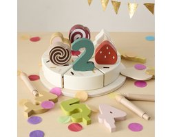 Petite Amélie Verjaardagstaart van hout - 23-delig - Cake