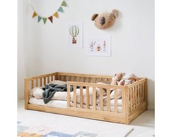 Petite Amélie Vloerbed Nid - Peuterbed 70x140 cm - Montessori bed - Naturel
