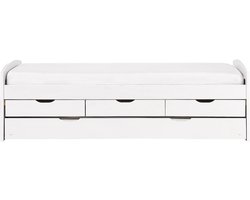 PETIVILLE - Onderschuifbed - Wit - 90 x 200 cm - Hout