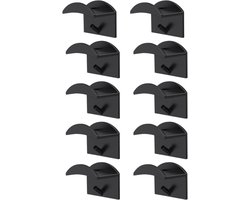 Petjeshouder - 10 Stuks - Zwart - Petjeshouder - Hoeden Opberger - Pettenrek - Petten Houder - Cap Rack