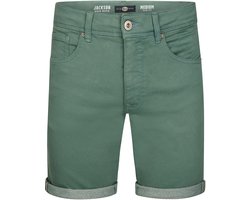 Petrol Industries Denim Shorts Heren - Jogg Denim Korte Broek - Slim Fit - Stretch Spijkerbroek - Herenkleding - 5 Zakken - Mannen Jeans - Groen - Maat L