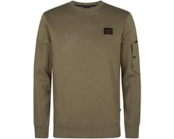 Petrol Industries - Heren Casual Trui - Round Neck - Regular Fit - 65% katoen / 35% polyester - Lichtgewicht & ademend - Groen - Maat XXXL