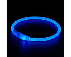 Pets n Paws Lichtgevende LED Halsband Hond - Lichtband Hond Oplaadbaar - Verknipbaar op Maat - One Size Fits All - Blauw