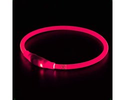 Pets n Paws Lichtgevende LED Halsband Hond - Lichtband Hond Oplaadbaar - Verknipbaar op Maat - One Size Fits All - Verschillende kleuren