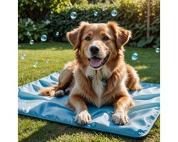 PetsHome Koel Mat - Hond en Kat - S - 50 bij 40 cm - Blauw