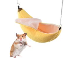 Petsify - Hamster Speelgoed - Knaagdieren Speelgoed - Hamster Hangmat - Banaan 20cm