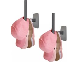 Petten rek kapstok - Hoedenrek - cap rack opbergsysteem - 2 stuks - Opberger voor Petten en Houden - Organiser voor Petjes - Balkaphouder - voor verschillende mutsen - Matte Kapstandaard Voor Wanddeurkast - Hoed niet inbegrepen