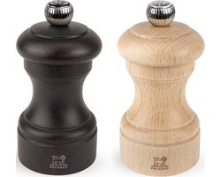 Peugeot Bistro Peper- En Zoutmolen 10 cm - Chocolade/naturel - Beukenhout