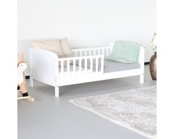 Peuterbed wit hout 140x70cm Milene inclusief lattenbodem kinderbed