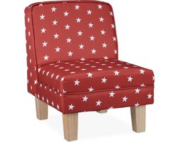 peuterstoeltje met sterren - kinderkamer - kinderzetel - 60x45x52 cm - rood