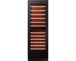 Pevino Majestic 123 flessen - 2 zones - Zwart glazen front